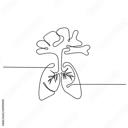 line art vector of preservation of forests and natural ecosystem.