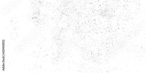 Abstract vector noise. Small particles of debris and dust. Distressed uneven background. Grunge texture overlay with rough and fine grains isolated on white background.