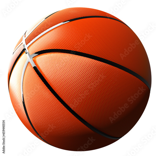 basketball isolated on a white background. 3d rendering