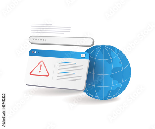 Internet security warning monitor window