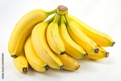 bananas on white background. Generative AI