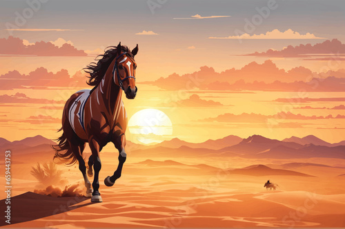 happy horse vector
