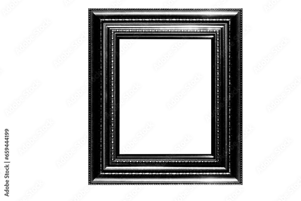 black photo frame isolated white background black photo frame isolated white background