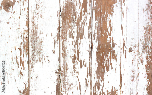 White old wooden wall, old wooden background