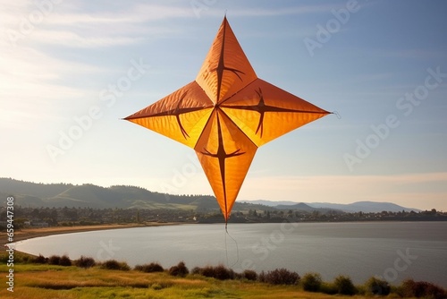 a kite shaped like a star. Generative AI