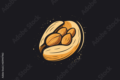 Nuts, vector illustration isolated on white