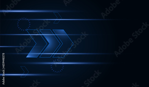 arrow speed, vector technology abstract background	

