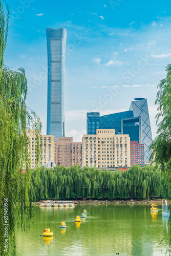 Beijing Tuanjiehu Park and Central Business District Office Building photo