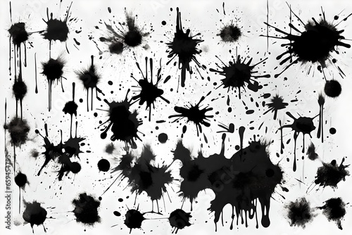ink splashes generated by AI technology