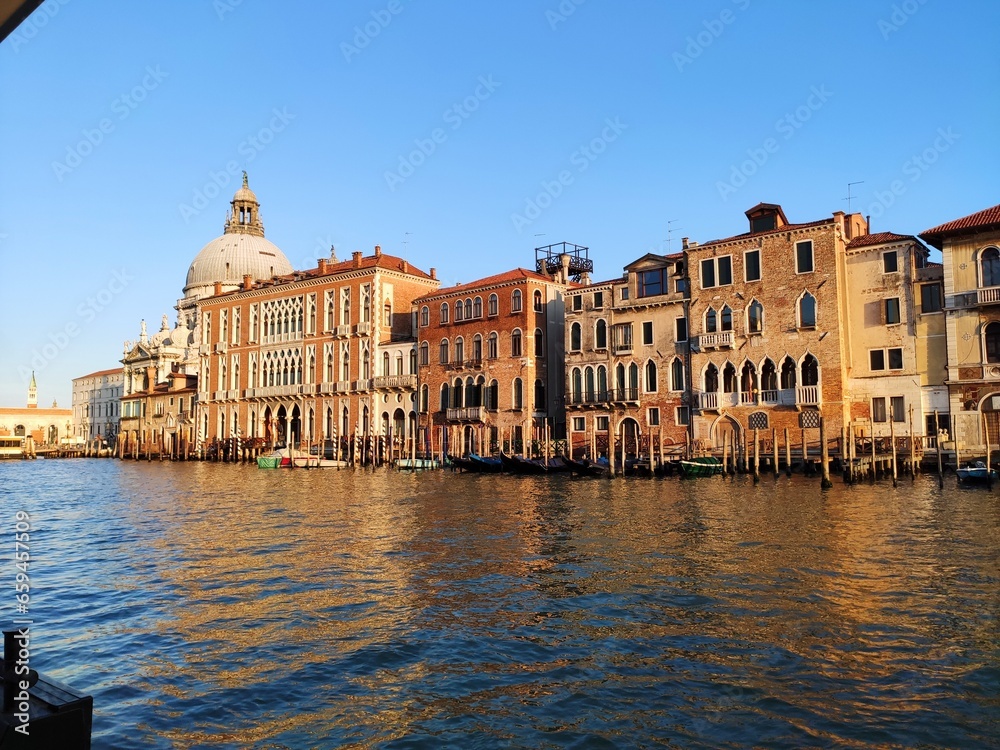 Venice Italy canal side view