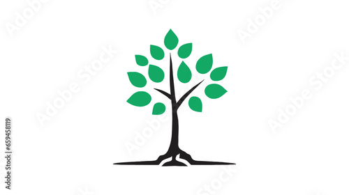 Tree green vector illustrations. roots mangrove tree vector design on a white background.