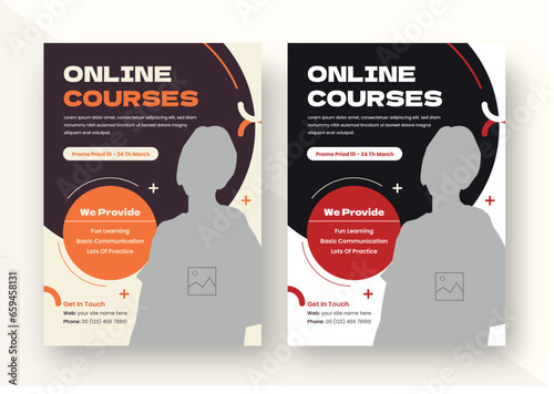 Course Flyer, Back to School Flyer, Online Course Promotion Flyer, Admission Flyer Template
