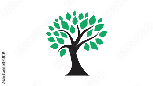 Tree green vector illustrations. roots mangrove tree vector design on a white background.