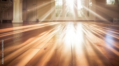 Sunbeams pirouetting on gleaming hardwood floors.