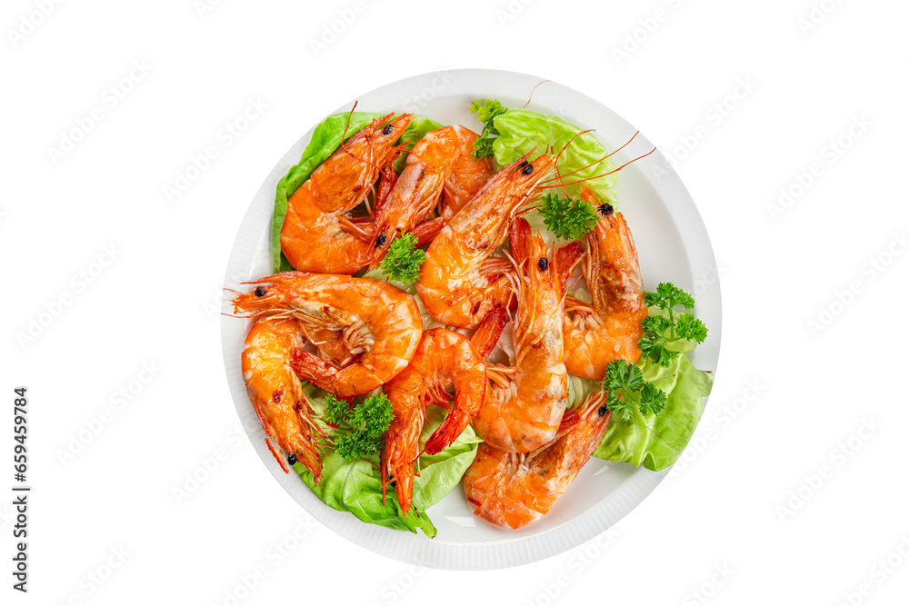 prawn tasty shrimp fried seafood fresh spicy meal food snack on the table copy space food background rustic top view prawn tasty shrimp fried seafood fresh spicy meal food snack on the table copy space food background rustic top view