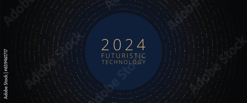Dynamic modern technology background vector template.