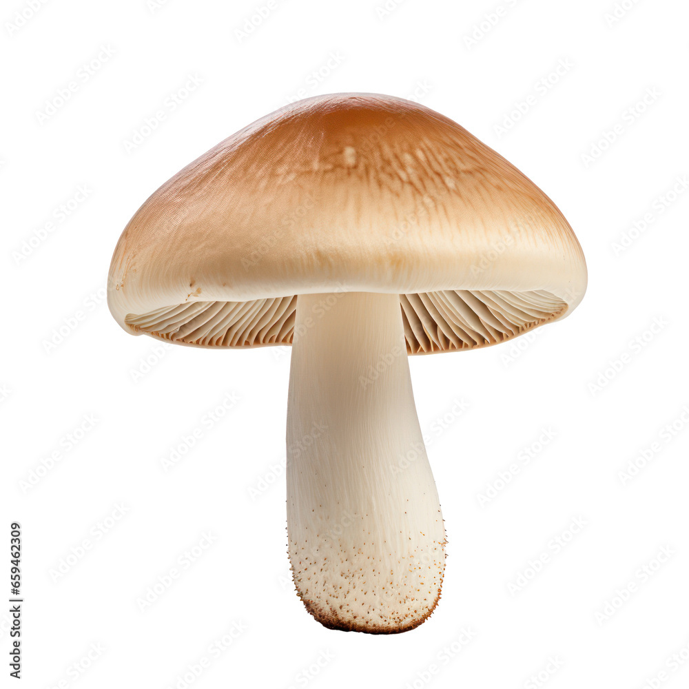 Mushroom isolated on white transparent background, PNG