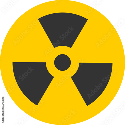 Radiation icon vector. Warning radioactive sign danger symbol.