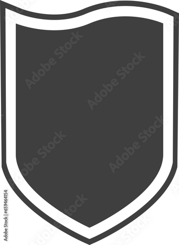 Shield black and white logo. Guarantee