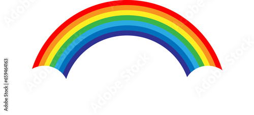 Rainbow vector illustration. Colorful abstract design. Color graphic symbol rain bow.