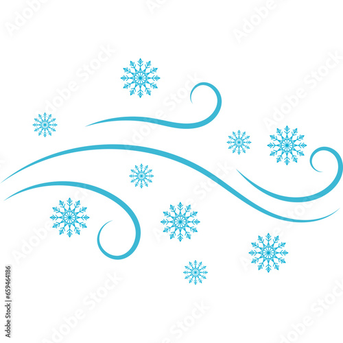 Winter Wind Blowing Snowflake 
