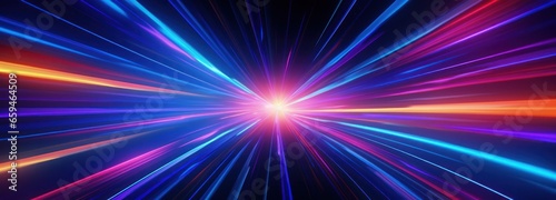 speed of light neon stripes abstract background