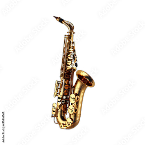 saxophone isolated on transparent or white background