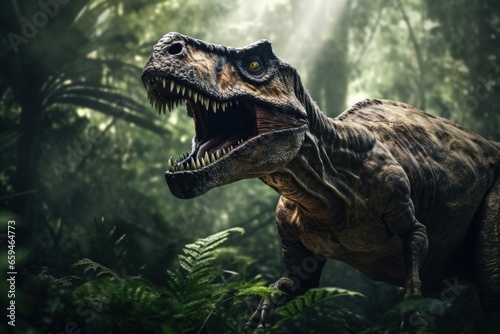 Tyrannosaur rex in the jungle © Enigma