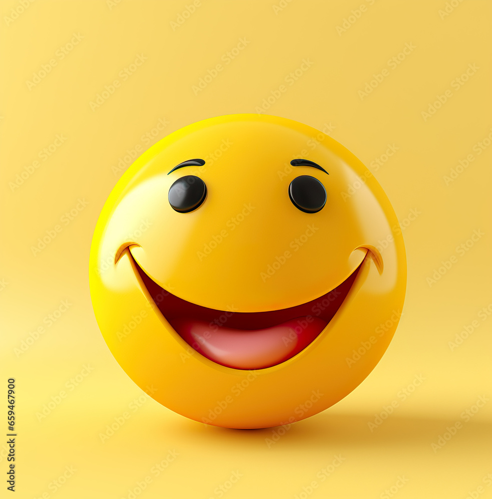 Fototapeta premium 3D Smiley Emoticon Illustration