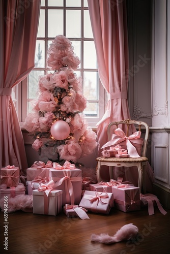 Barbie Christmas Tree in high class Mansion photo