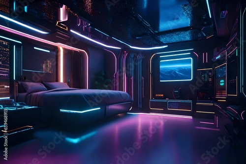 Sci-Fi Bedroom Interior