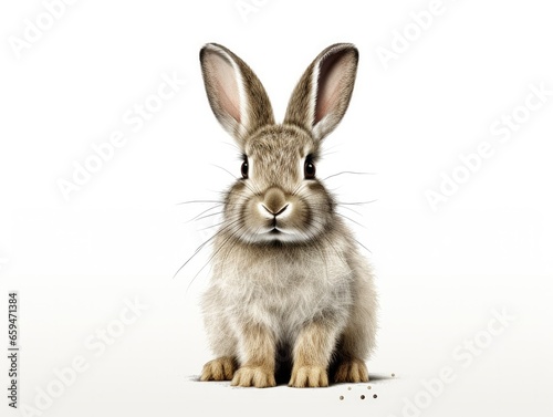 Illustration of a rabbit on white. 