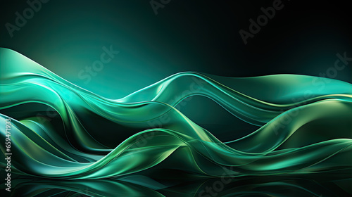 Abstract organic green lines as wallpaper background illustration