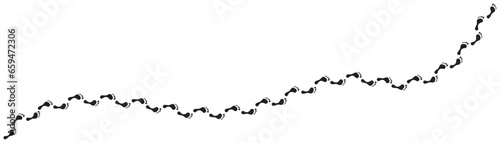 Step footprints paths. footstep prints and shoe steps . shoe tread footprints vector illustration isolated on white background.