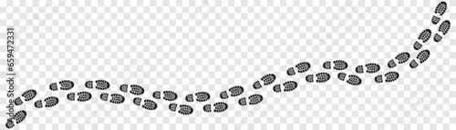 Step footprints paths. footstep prints and shoe steps . shoe tread footprints vector illustration isolated on white background.