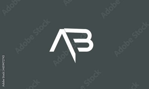 AB, BA, A, B Abstract Letters Logo Monogram