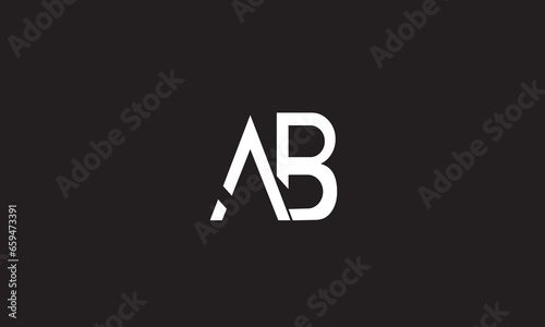 AB, BA, A, B Abstract Letters Logo Monogram