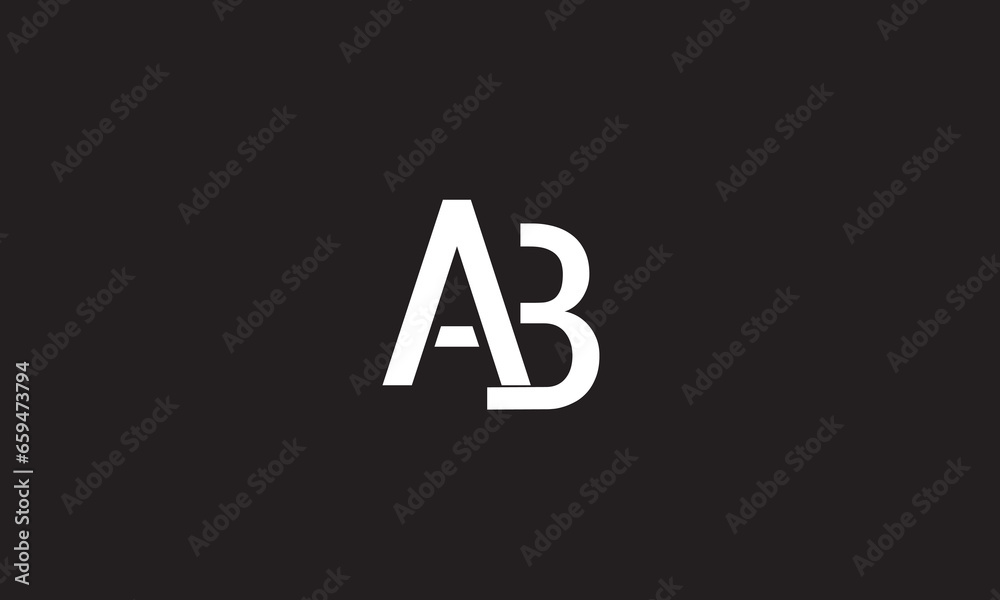 AB, BA, A, B Abstract Letters Logo Monogram AB, BA, A, B Abstract Letters Logo Monogram