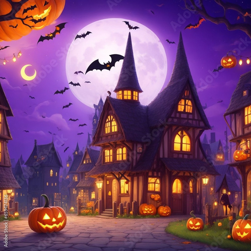 halloween background with pumpkin
