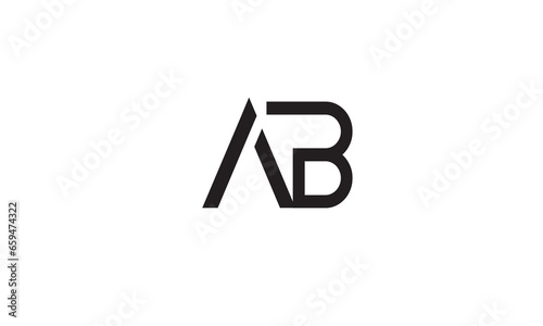 AB, BA, A, B Abstract Letters Logo Monogram