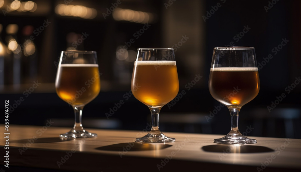 Luxury bar establishment offers refreshing drinks for a night celebration generated by AI Luxury bar establishment offers refreshing drinks for a night celebration generated by AI
