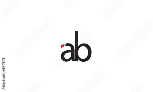 AB, BA, A, B Abstract Letters Logo Monogram
