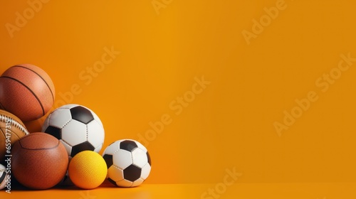 Sport background with balls.