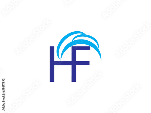 Letter HF Logo Monogram