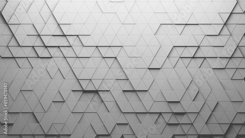 Triangular geometric 3D three dimensional pattern background (ID: 659478140)