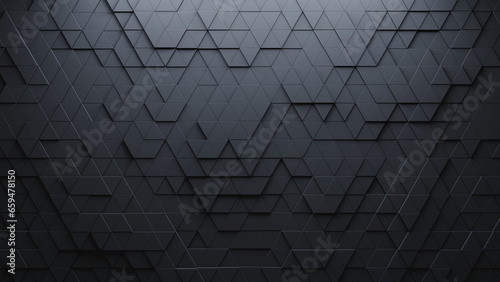Triangular geometric 3D three dimensional pattern background (ID: 659478150)