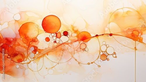  a painting of orange and yellow flowers on a white background.  generative ai