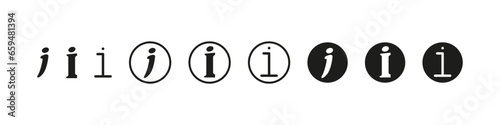 Information vector flat icons. Info help buttons. Help manual icon set.