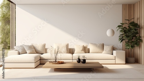 house beautiful design interior creative stylish living room in contemporary natural white and beige colour scheme home interior design living room in daylight cosy and simple ideas,ai generate