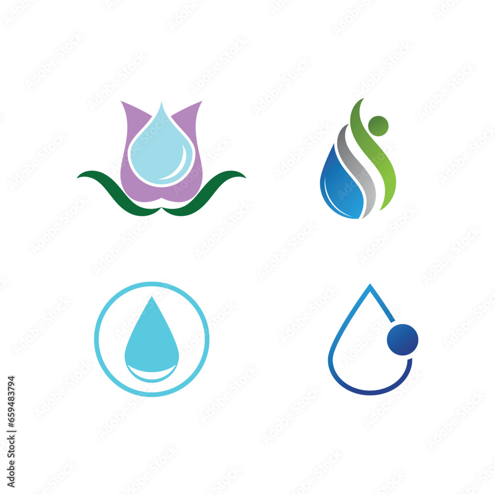 Water drop illustration logo vector design Water drop illustration logo vector design